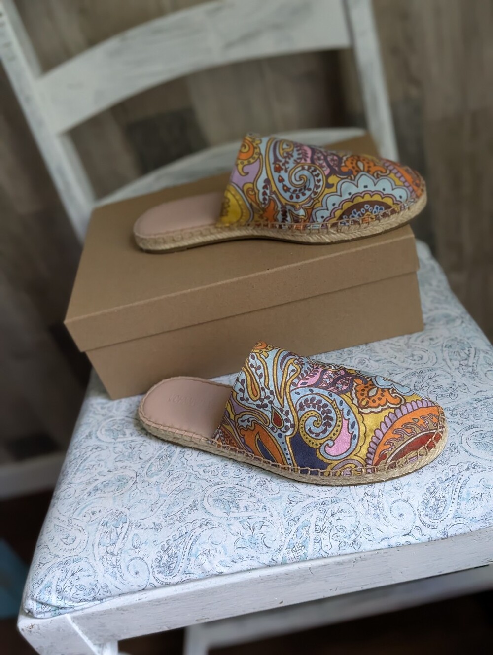 Johnny Was Mule Espadrilles NWB